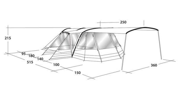 ProdcutShotsTent_Tomcat5SA_schematic Outwell® TOMCAT 5SA | トムキャット 5SA