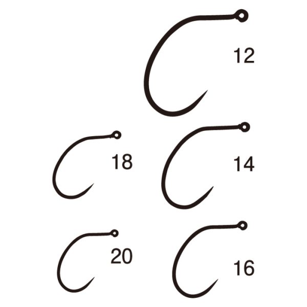 がまかつ | Gamakatsu - バーブレス ドライフライカーブフック C14-BV