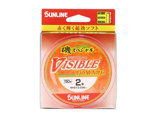 サンライン | Sunline - 磯SP ビジブルトマト 150m HG 【ユーロニンフやウェットフライに便利なインジケーターリーダー】